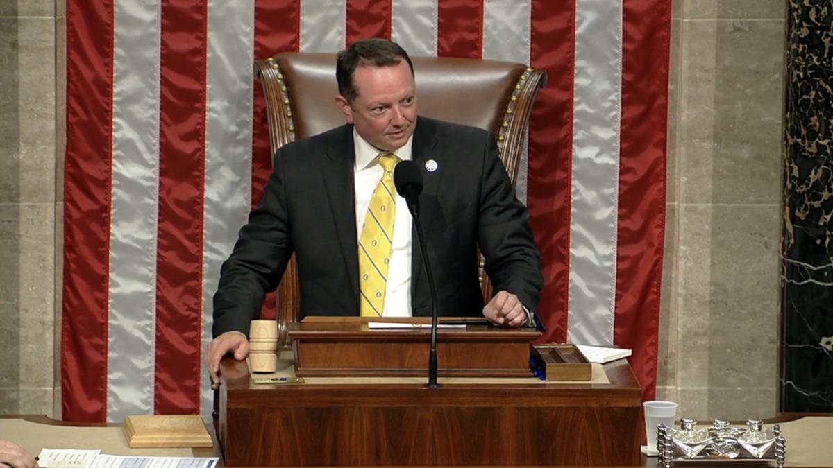 Rep. Burlison presiding over House