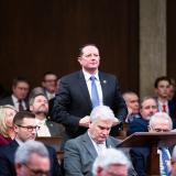 Burlison addressing the House