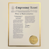 Congressional record statement.